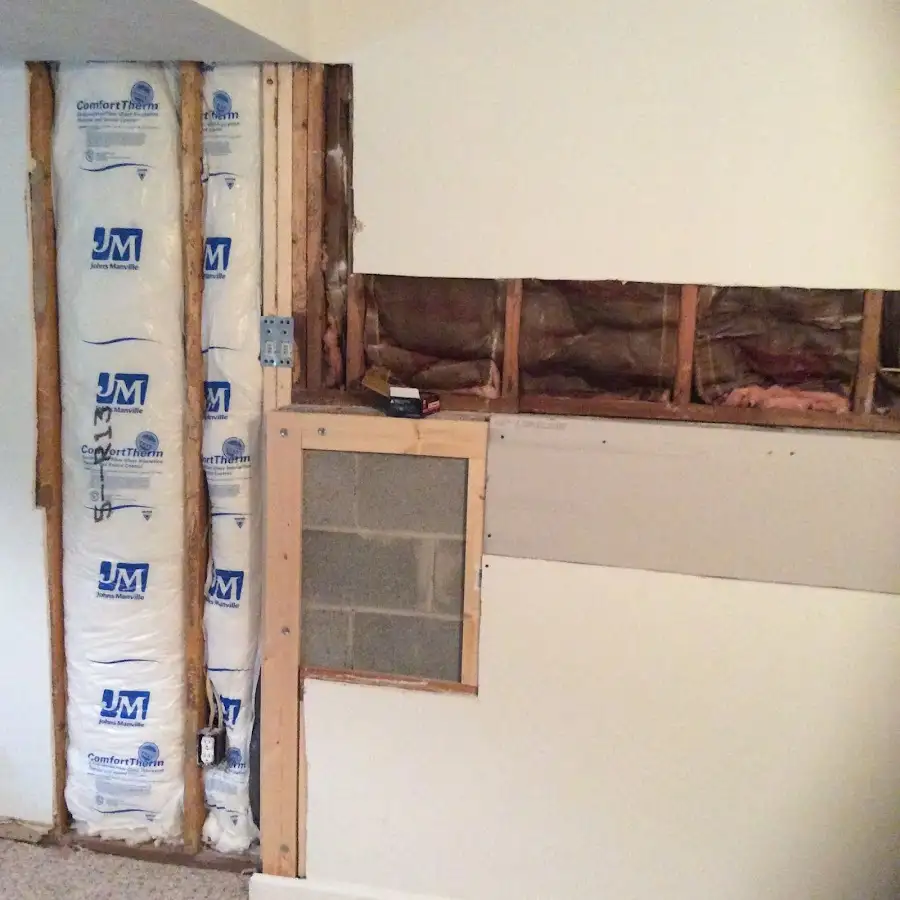 Wall insulation replacement during Contents Cleaning & Restoration in Sidney